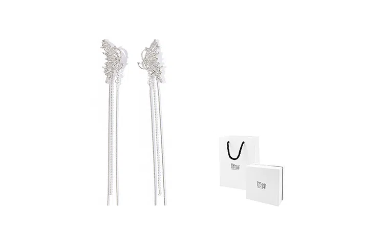 饰伴 古风蝴蝶流苏 新潮小众高级感 耳夹 女款