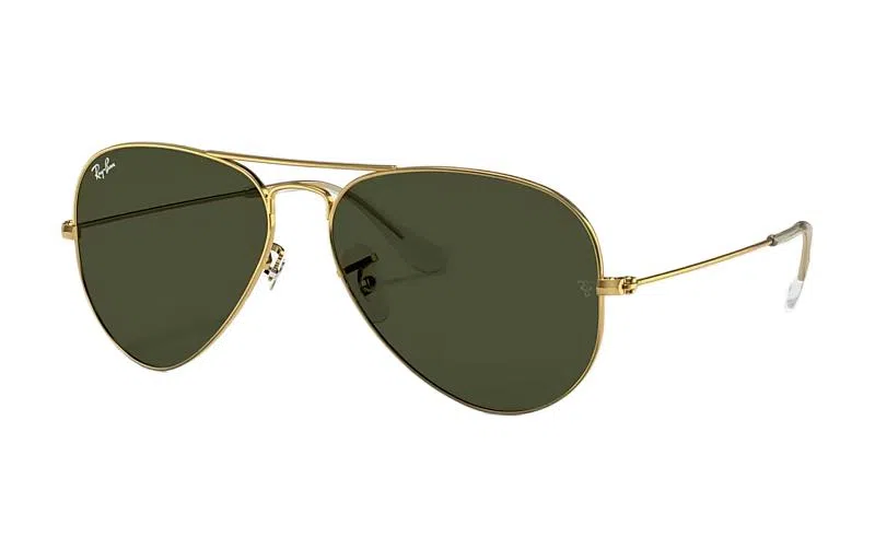 RayBan Aviator Gold Frame Green Lens