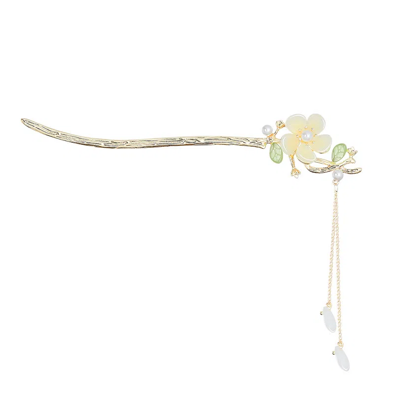 秦福炫 流苏 新中式高级感花朵 古风头饰 发簪 女款