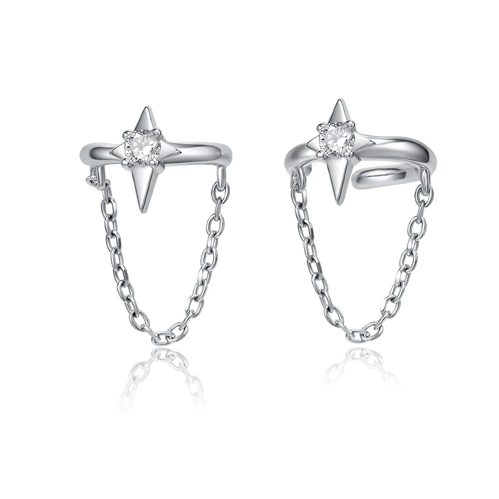 Love Garden Shining Star Series S925 Silver Ear Cuff