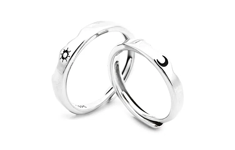 WHY PLAY Day and Night Couple Rings