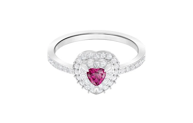 Swarovski One Ring Red Ocean Heart