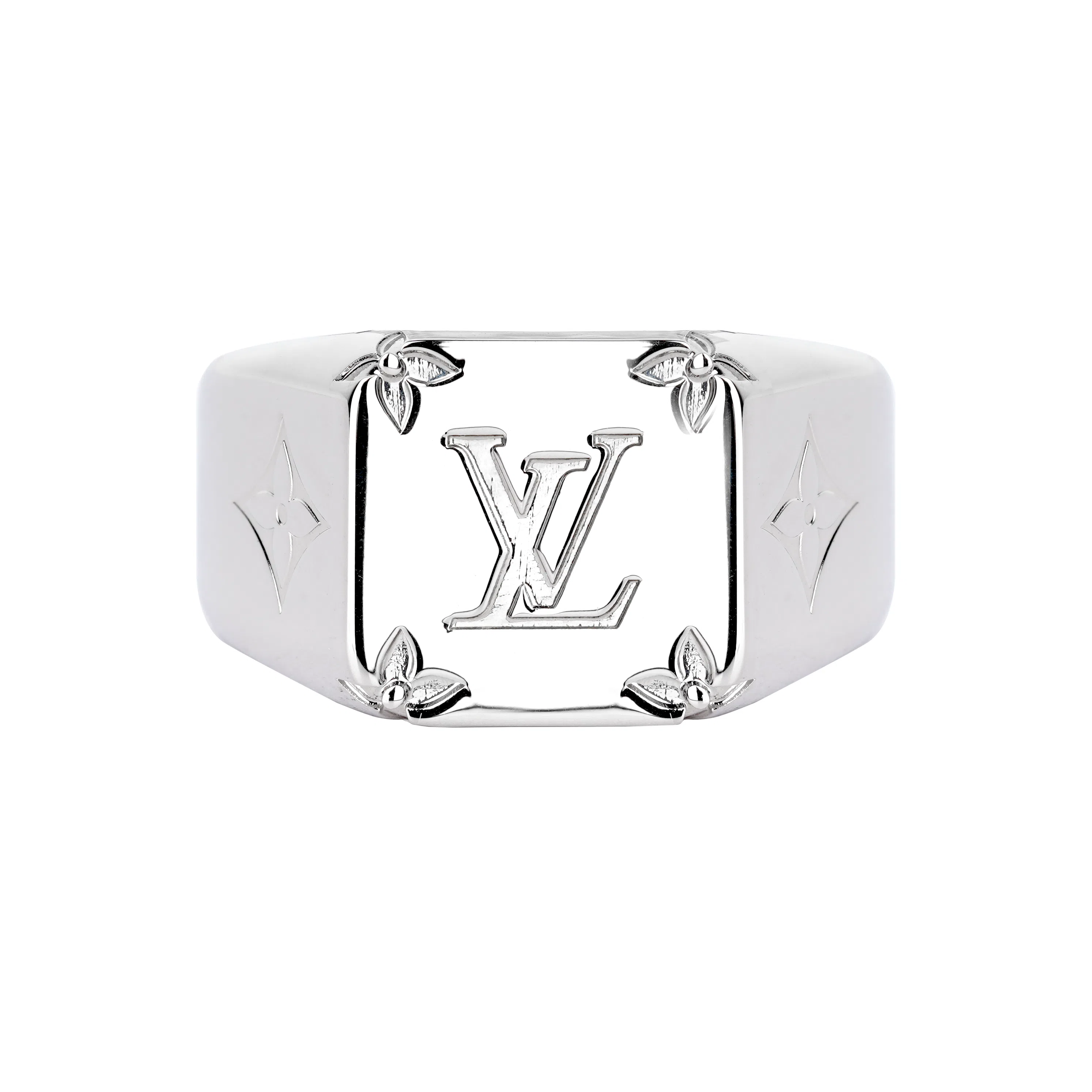 Louis Vuitton Logo Ring Silver