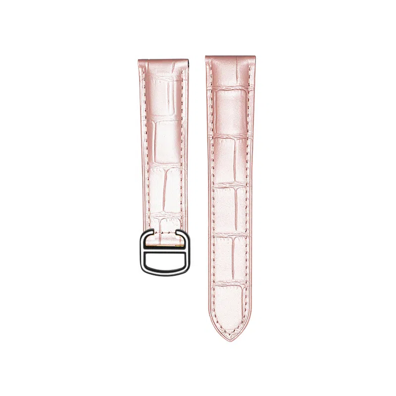 万晨 手表表带适用于卡地亚伦敦坦克系列手表带牛皮替换表带真皮腕带精钢表扣 柔软耐用 棕色 黑色多尺寸 可选 男女同款通用