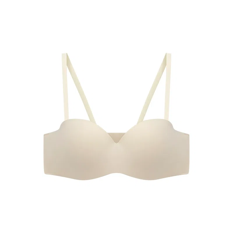 小甜崽 半杯无痕防滑无肩带小胸聚拢显大无钢圈文胸 女款 奶肌白