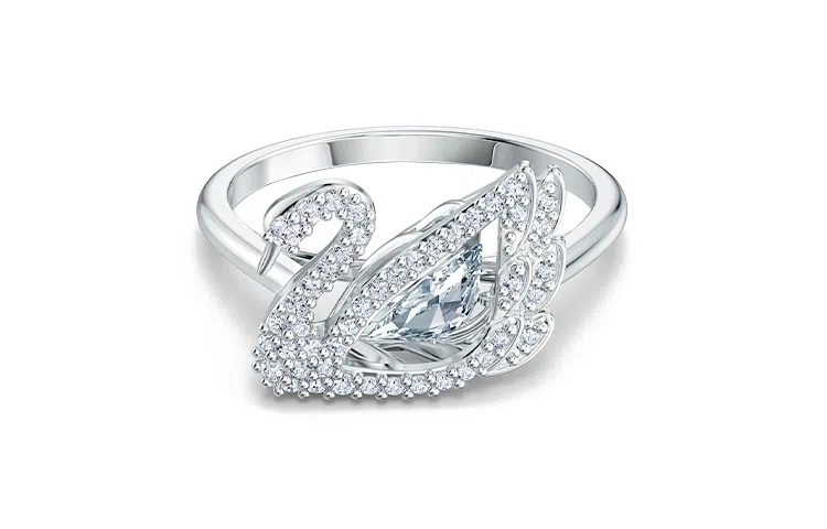 Swarovski Dancing Swan Ring White