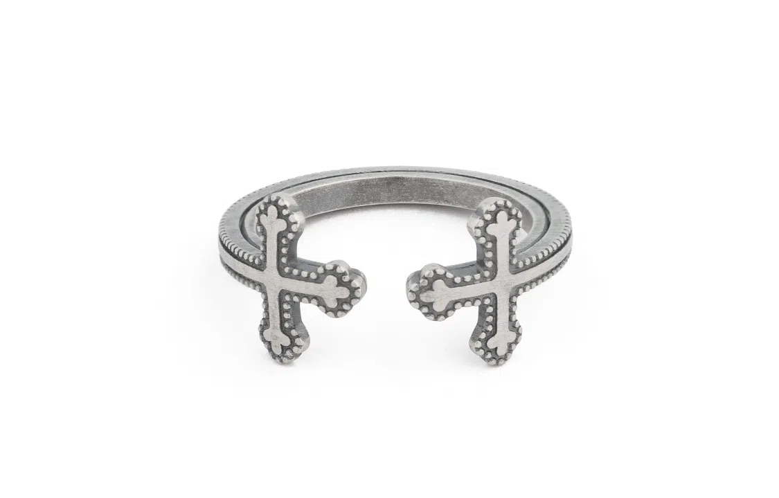 JANENG 925 Silver Cross Ring