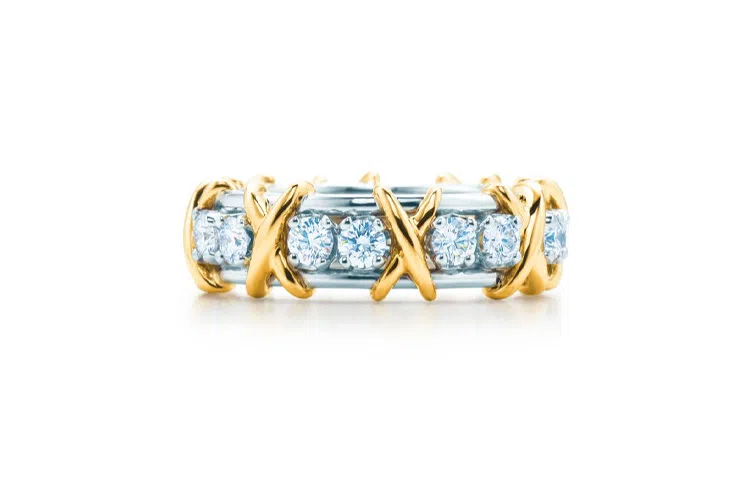 TIFFANY & CO. Sixteen Stone Ring Blue Gold