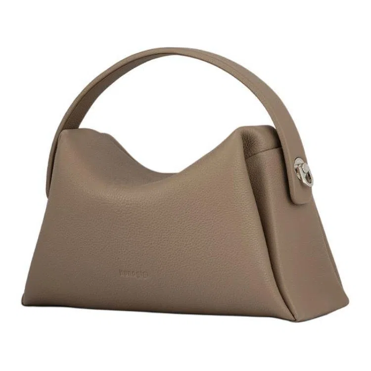 古良吉吉 烟盒枕头包 牛皮拼合成革 单肩斜挎包 女款