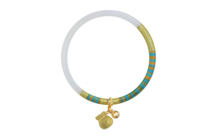 凤凰涅磐 国风首饰叮当古风高级感轻奢手饰小众设计感配件 白玛瑙 黄水晶 金丝线 合金件 手镯 女款 礼物礼盒