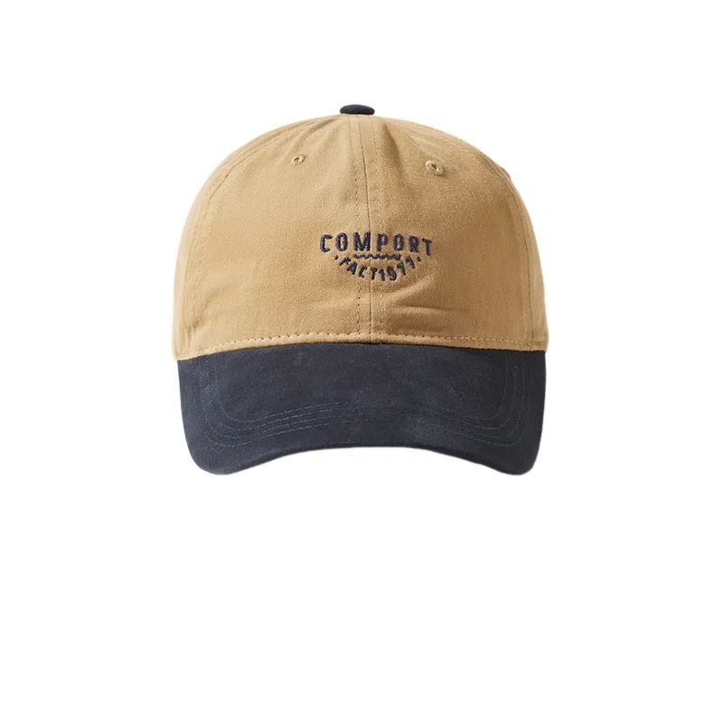 杨同学 撞色款 软顶 女生卡其色 拼色 遮阳帽子 夏季款 棉 鸭舌帽 男女同款情侣款