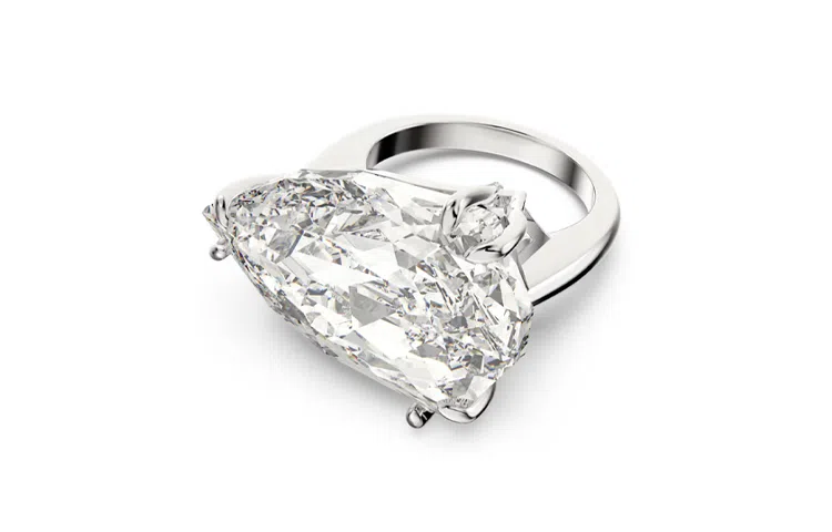 Swarovski Rhodium Plated Crystal Ring White