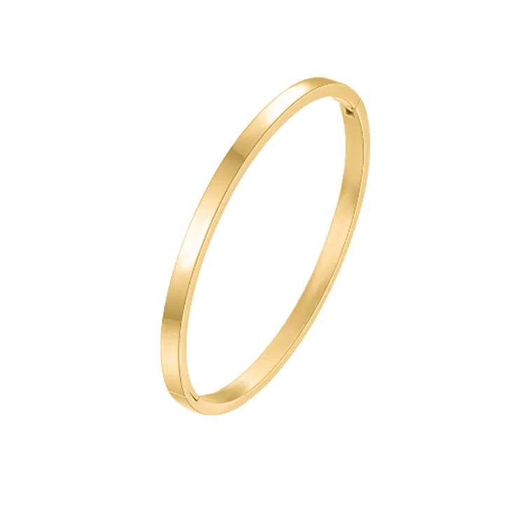 华髻 国潮光面纽扣手镯 男女同款 潮流个性时尚百搭手镯 高级感素圈纽扣手镯 欧美情侣送女生