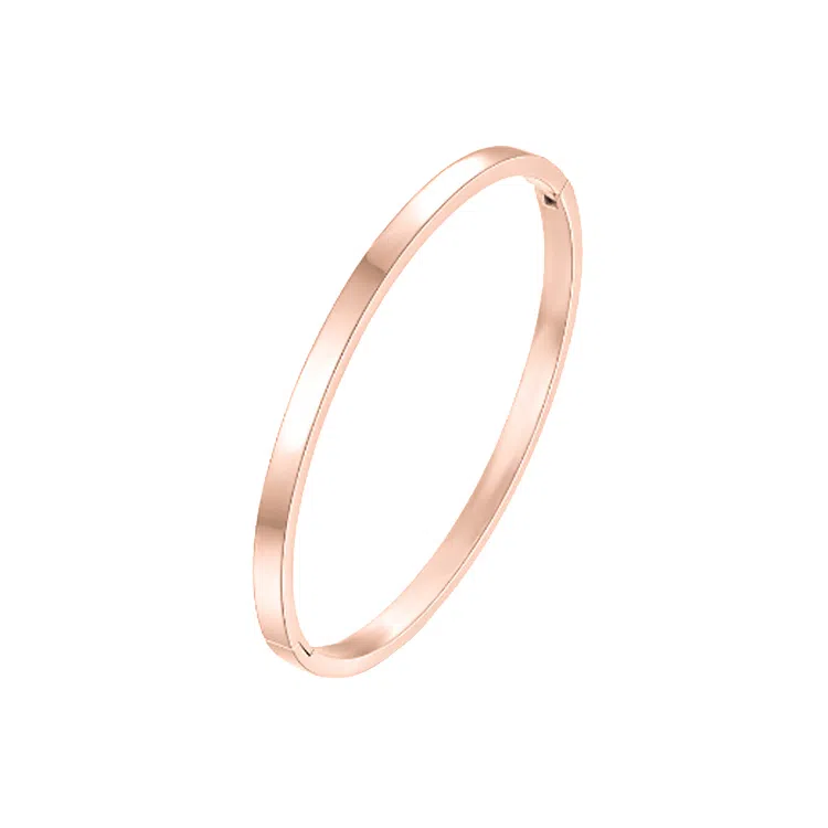 华髻 国潮光面纽扣手镯 男女同款 潮流个性时尚百搭手镯 高级感素圈纽扣手镯 欧美情侣送女生