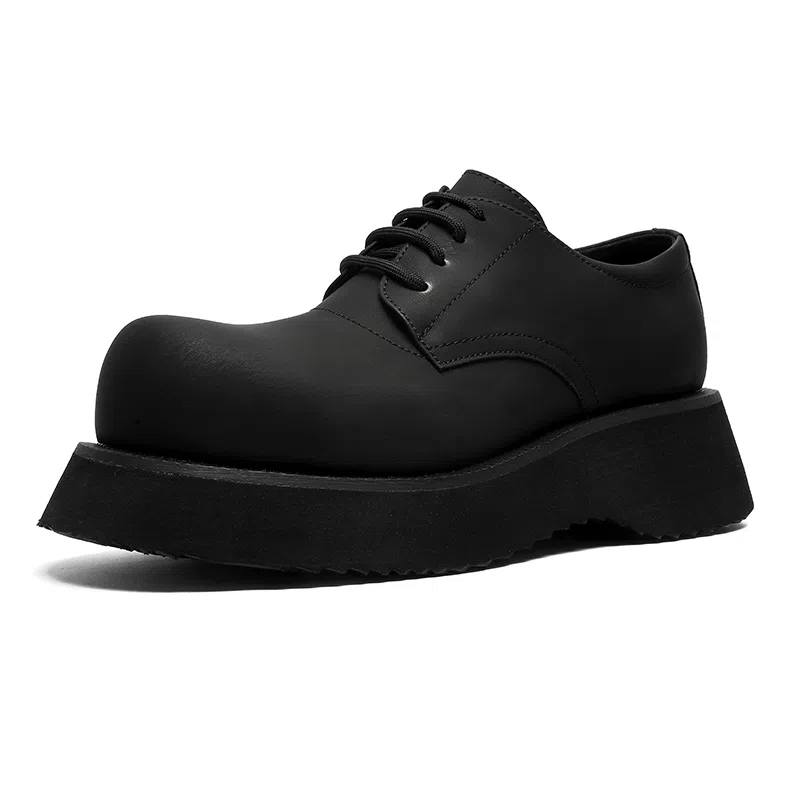 卡奇奥蒂 超纤皮 时尚百搭厚底增高 休闲鞋 男款 黑色