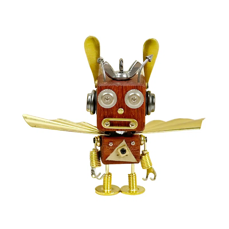 木小魔 蚁人 赛博朋克电脑桌面摆件电竞房装饰科技感创意 原木 吊坠 男女同款情侣款