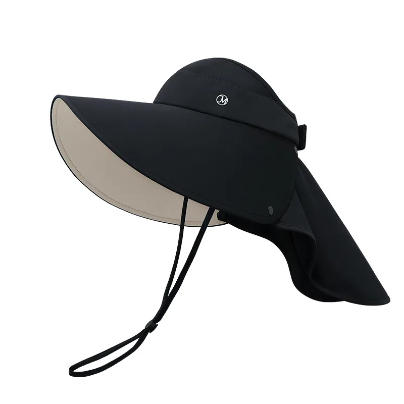玖慕 遮阳帽太阳帽空顶帽凉帽夏季户外遮脸防紫外线 聚酯纤维 防晒帽 女款