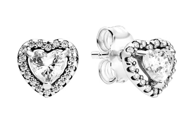 Pandora Shining Elegant Heart Stud Earrings