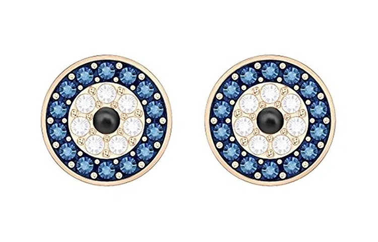 Swarovski Luckily Evil Eye Studs Blue
