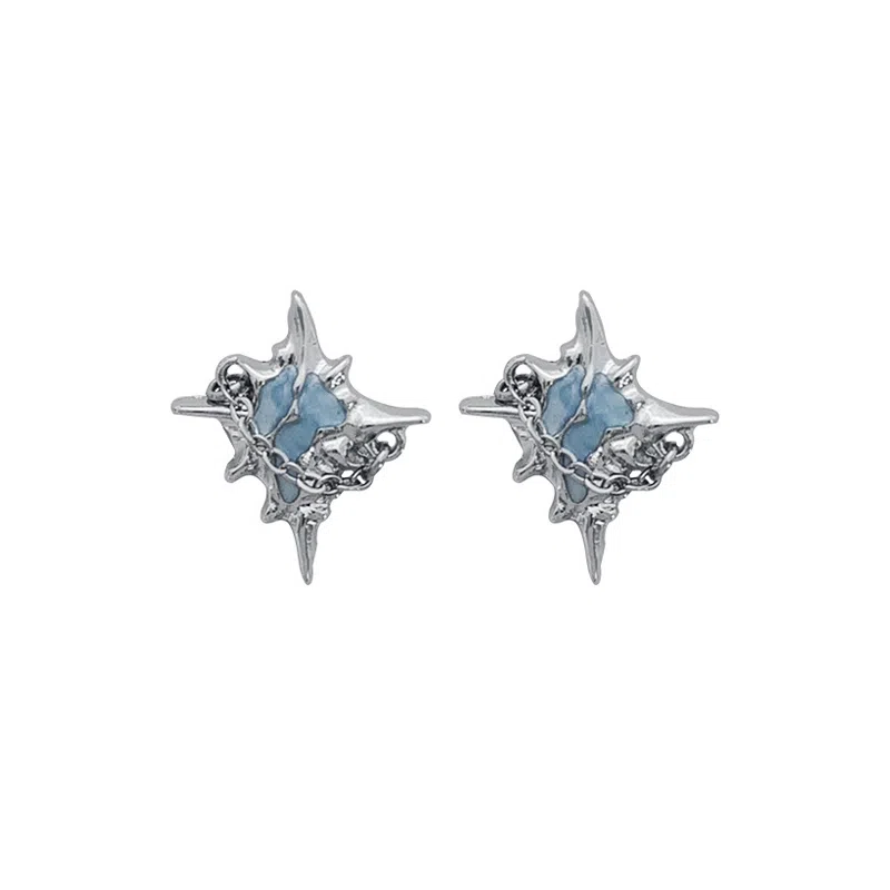 GUDS GAVE Four-Point Star Earrings