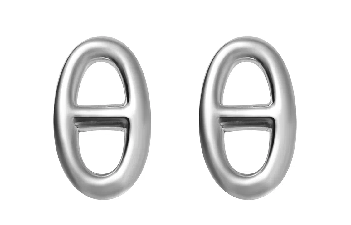 Hermes Silver Earrings