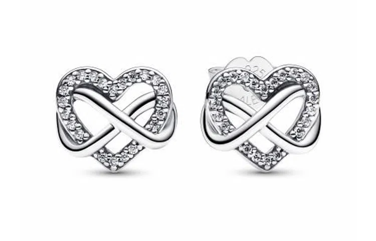 Pandora Wireless Heart Shine 925 Silver Studs