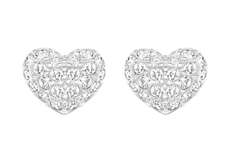 Swarovski Heart Pierced