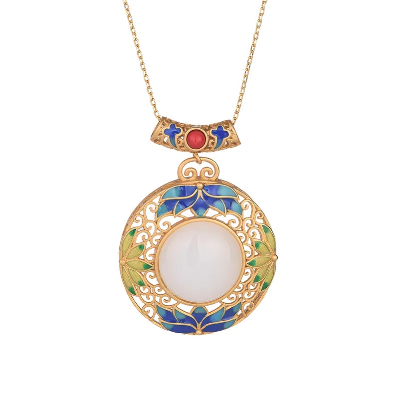 彤彤兔 国风配饰冷珐琅工艺挂件 铜 项链 女款