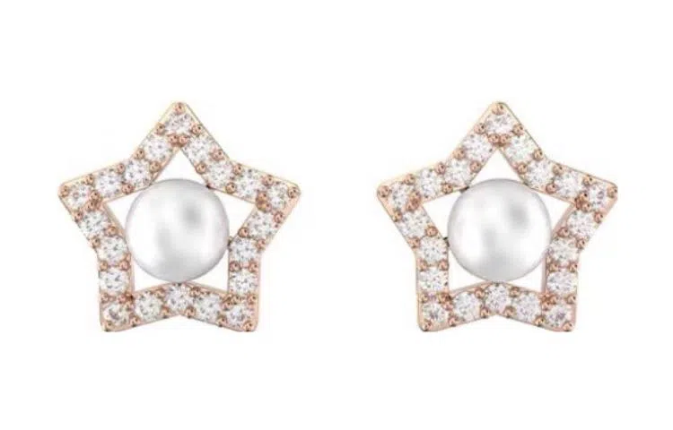 Swarovski Stella Pearl Rose Gold Earrings
