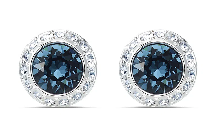 Swarovski Angelic Rhodium Earrings Blue