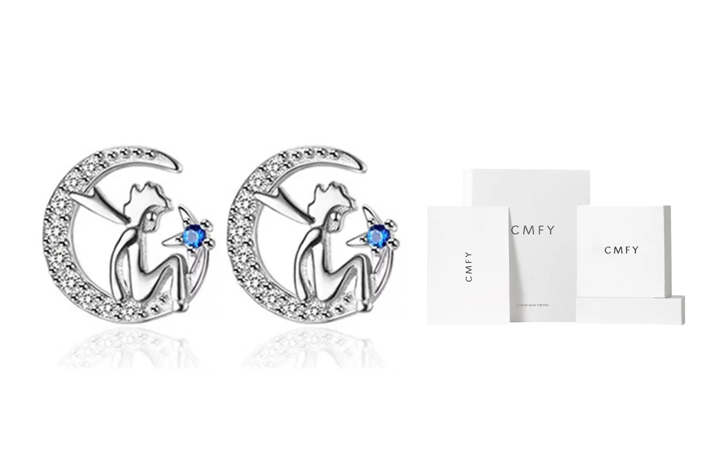 CMFY Moon Alloy Earrings