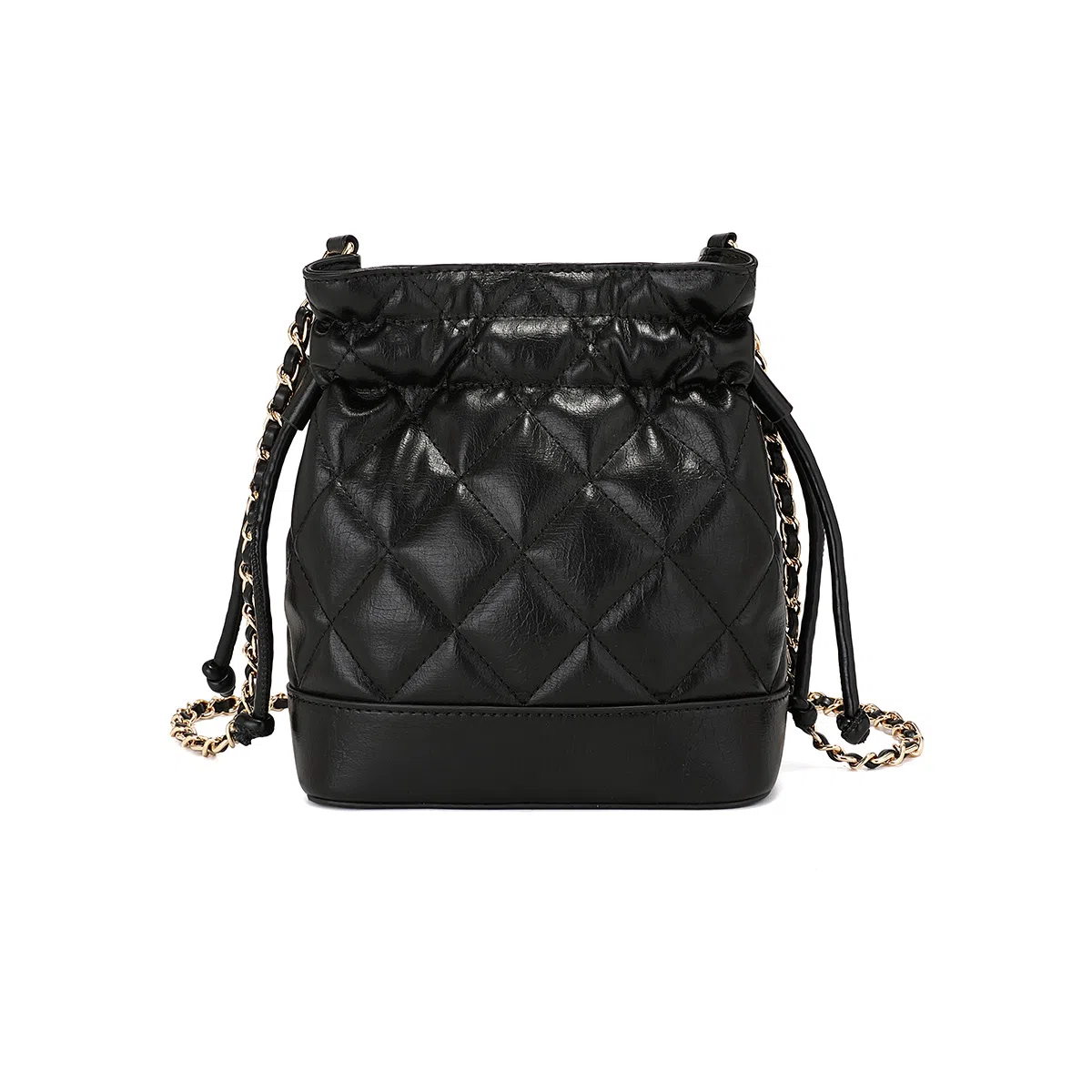 稻草人 小香风菱格链条 聚氨酯革 斜挎包 常规 女款 雅典黑/坚果杏/杏仁白