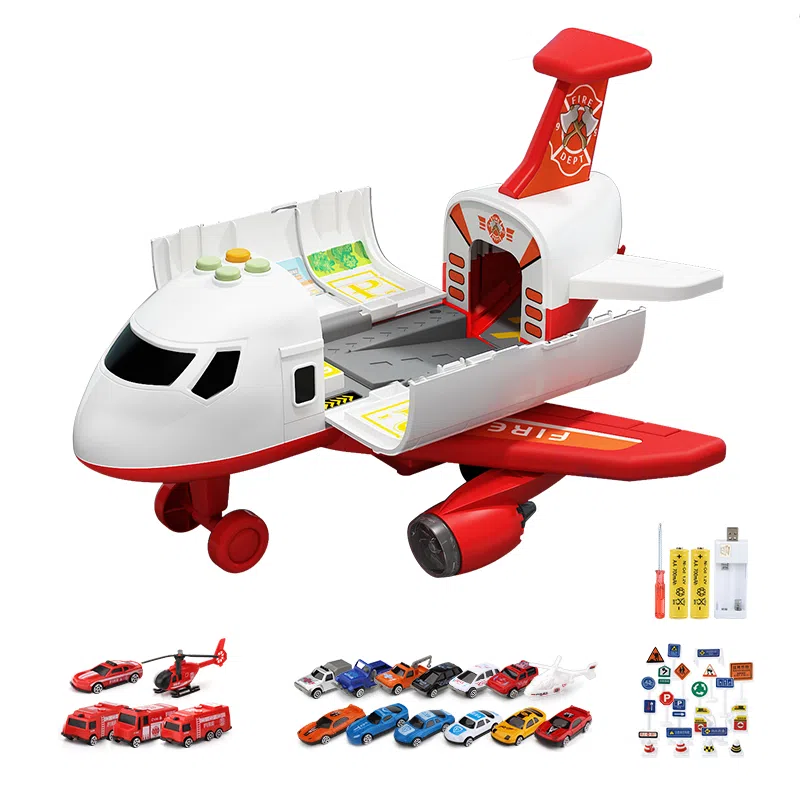 益米 弹射变形飞机 惯性滑行 灯光音乐 早教益智玩具
