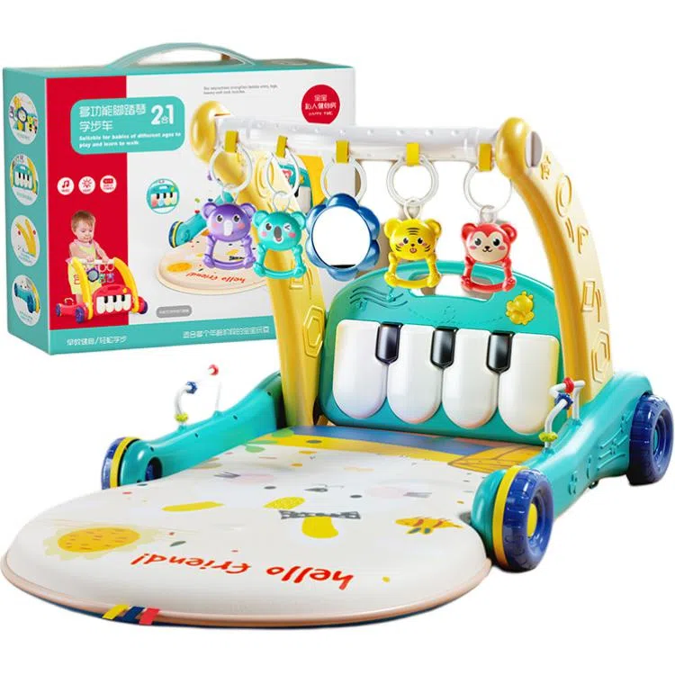 贝杰斯 脚踏钢琴健身架 婴幼儿童用学步车 二合一 早教益智玩具