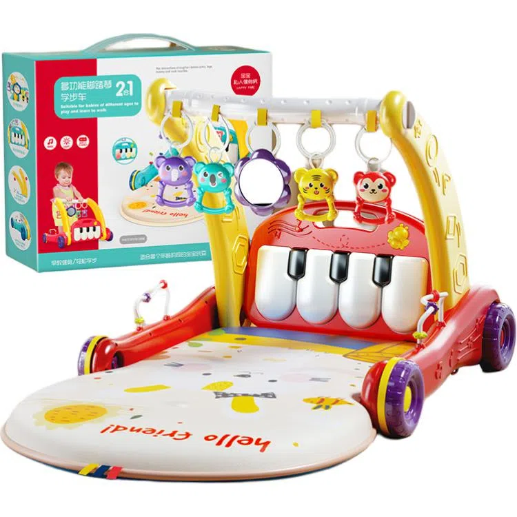 贝杰斯 脚踏钢琴健身架 婴幼儿童用学步车 二合一 早教益智玩具