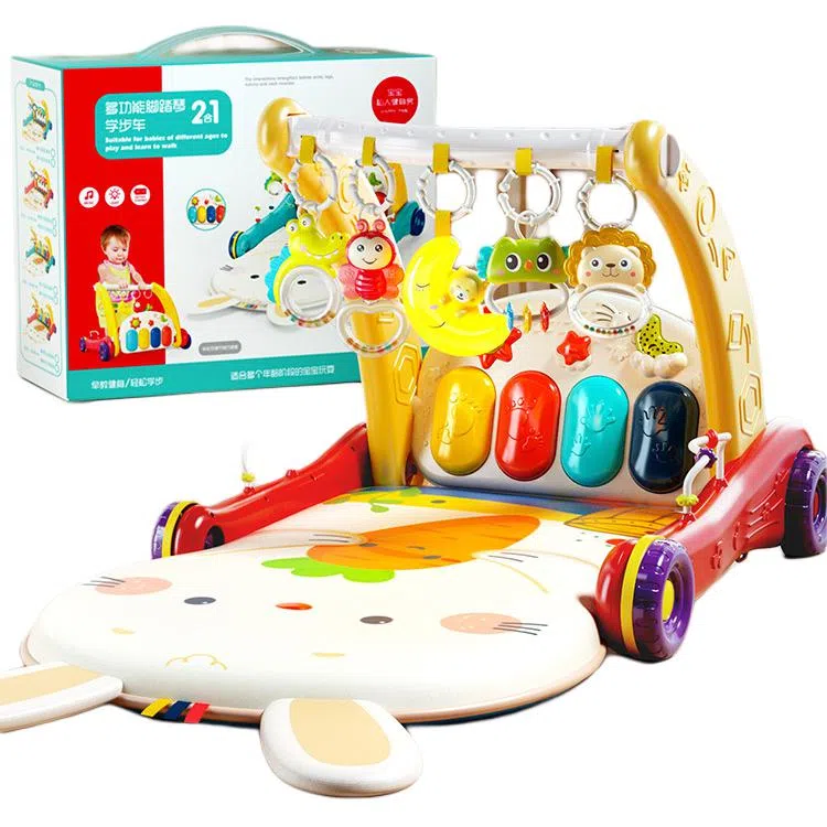 贝杰斯 脚踏钢琴健身架 婴幼儿童用学步车 二合一 早教益智玩具