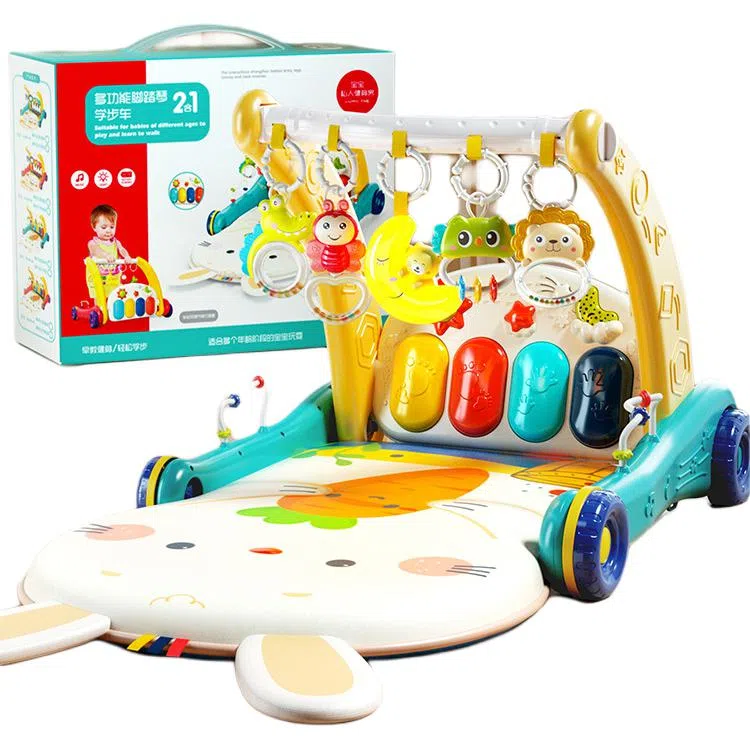 贝杰斯 脚踏钢琴健身架 婴幼儿童用学步车 二合一 早教益智玩具