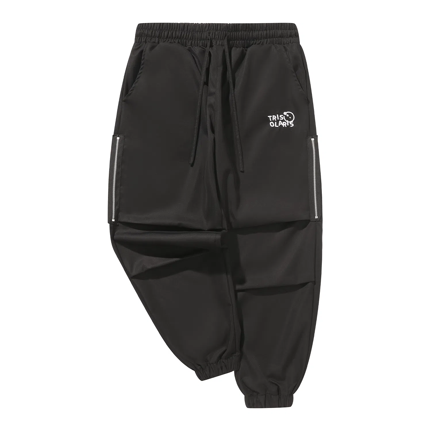 三体 文明系列 简约字母刺绣百搭基础宽松抽绳束脚美式复古高街潮牌时尚学生多巴胺无性别穿搭户外机能风工装休闲裤 男女同款