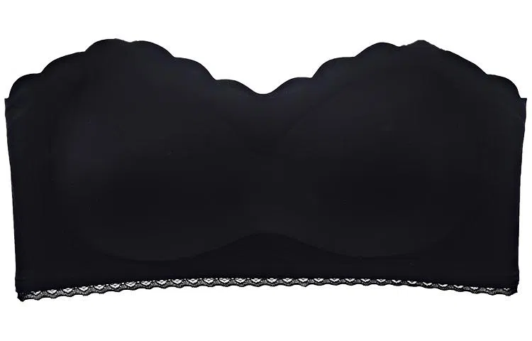 二三二三 纯色聚拢防滑无痕无钢圈防走光抹胸内衣 女款