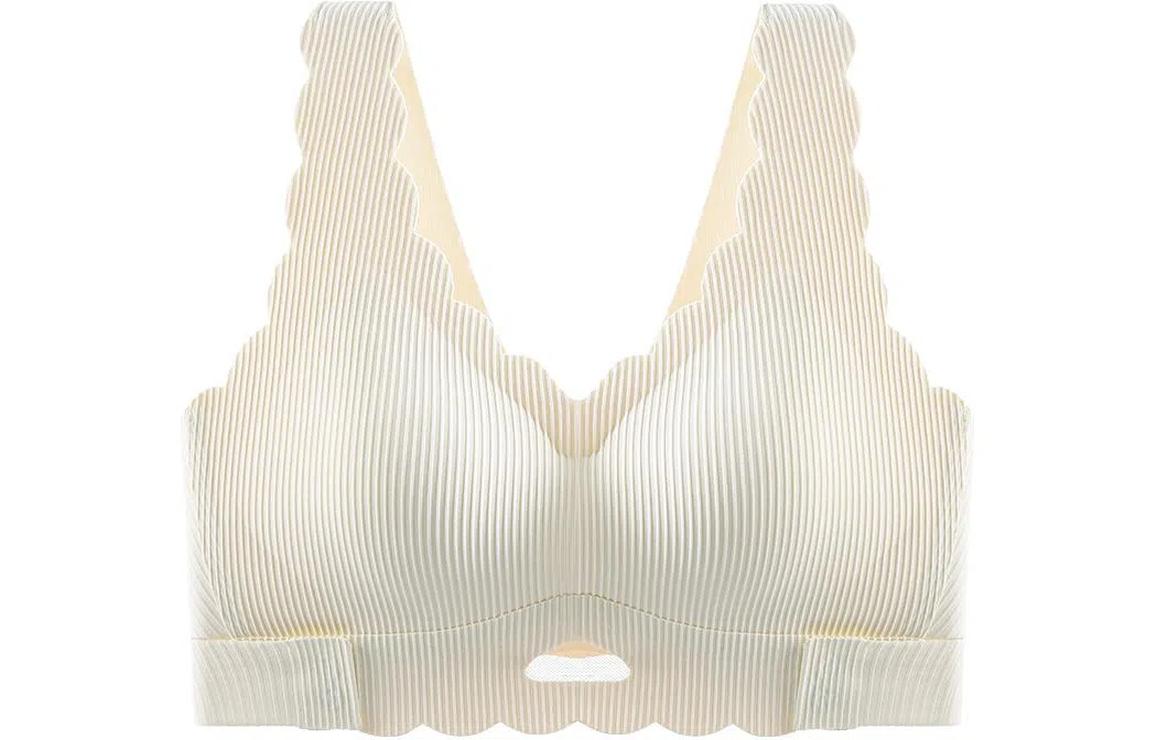 二三二三 爱心镂空交叉美背无痕无钢圈聚拢上托收副乳文胸 女款