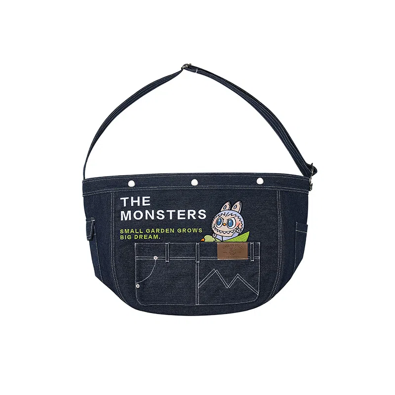 POP MART THE MONSTERS Denim Crossbody Bag