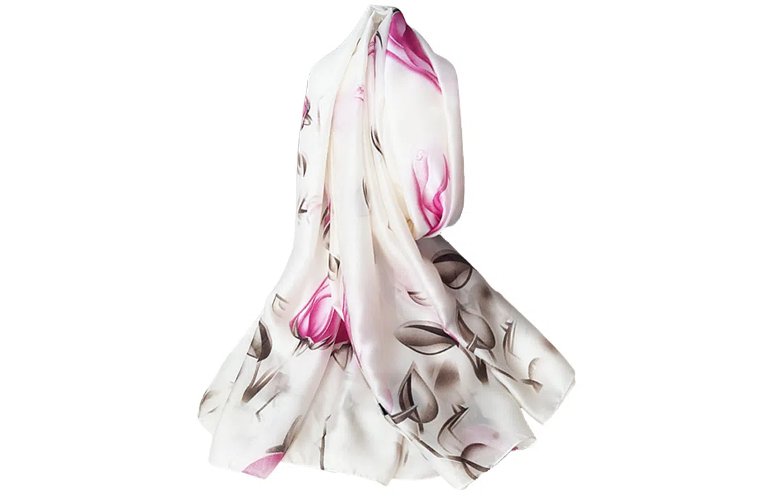 优幽兰 复古花卉优雅百搭时尚潮流复古简约温柔气质防晒印花长款舒适 丝巾围巾披肩纱巾空调毯 女款