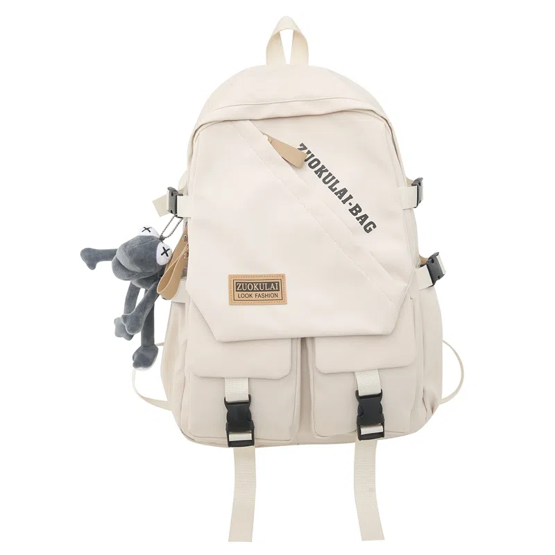 醇龙 大容量 复古 原宿风 休闲大学生 双肩包 男女同款情侣款 尼龙 多色