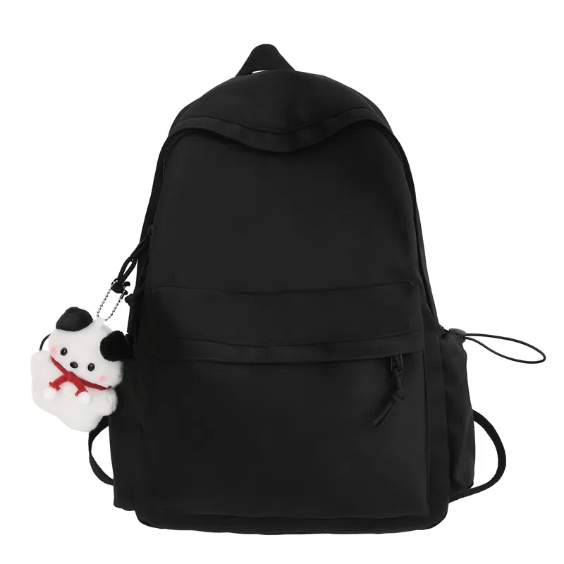 醇龙 大容量纯色休闲 尼龙 双肩包 常规 男女同款情侣款 黑色/白色/红色/蓝色