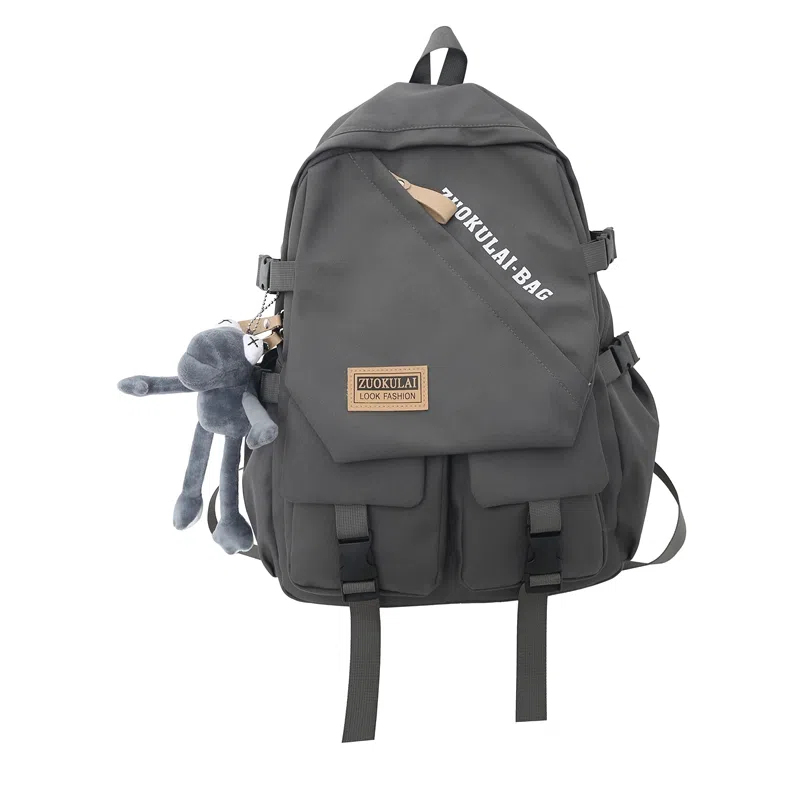 醇龙 大容量 复古 原宿风 休闲大学生 双肩包 男女同款情侣款 尼龙 多色