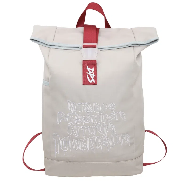 醇龙 美式复古休闲大容量纯色字母百搭 尼龙 背包双肩包 常规 男女同款情侣款 黑色/灰白色/卡其色