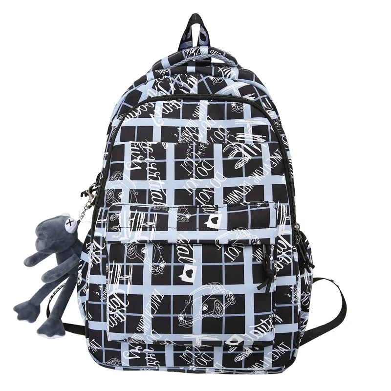 醇龙 涂鸦大容量初高中生简约舒适 双肩包 男女通用 多色 尼龙