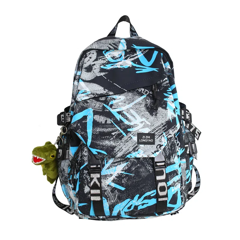 醇龙 涂鸦学生时尚潮流 尼龙 双肩包 常规 男女同款情侣款 多色