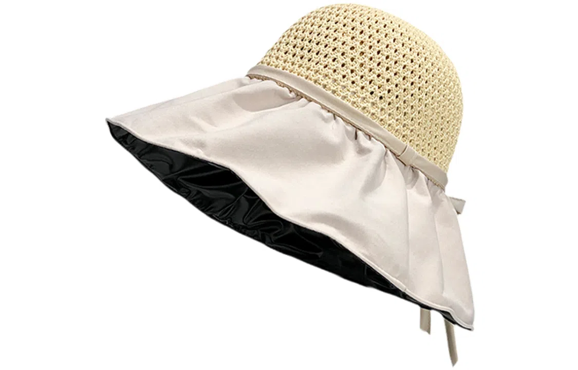 优幽兰 休闲骑车大头围实用韩版显脸小设计感旅游沙滩气质防紫外线 聚酯纤维 渔夫帽遮阳帽 女款