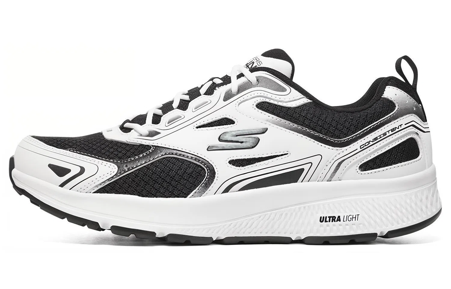 Skechers GO RUN Consistent Black Silver White